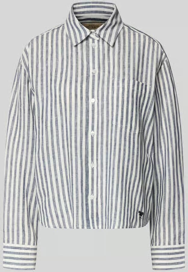 Weekend Max Mara boxy fit linnen blouse met all-over motief model 'ALBATRO' - Foto 2