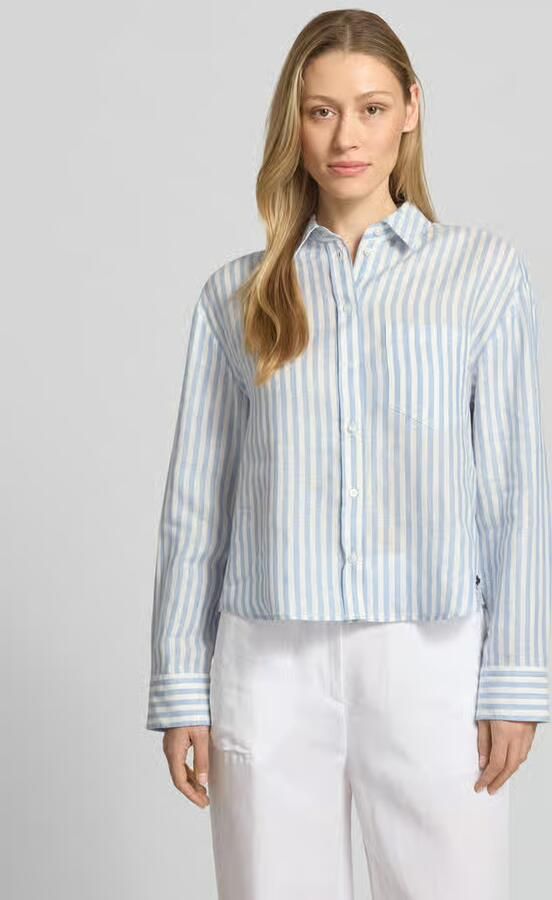 Weekend Max Mara boxy fit linnen blouse met all-over motief model 'ALBATRO' - Foto 3