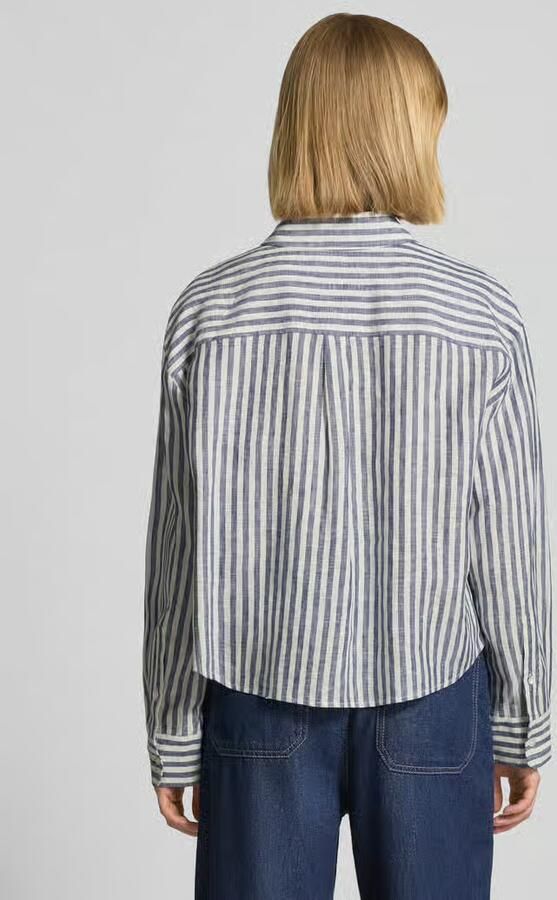 Weekend Max Mara boxy fit linnen blouse met all-over motief model 'ALBATRO' - Foto 4