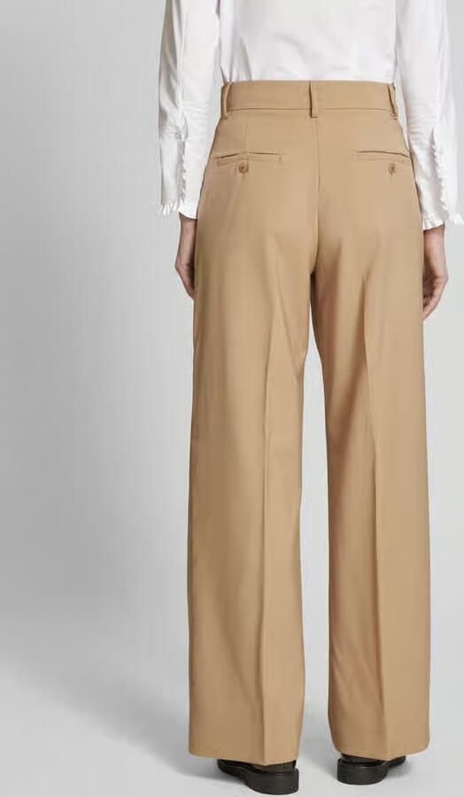 Weekend Max Mara Wide leg linnen broek met persplooien model 'MALIZIA' - Foto 5