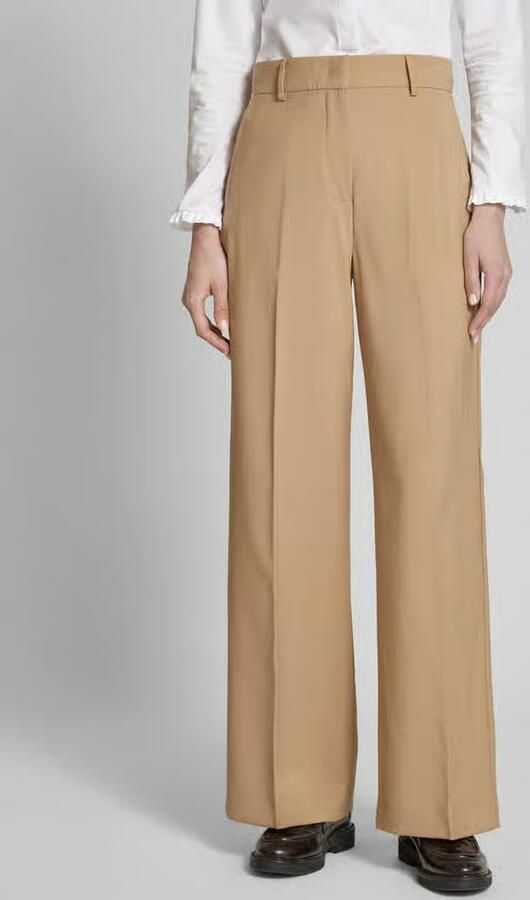 Weekend Max Mara Wide leg linnen broek met persplooien model 'MALIZIA' - Foto 4