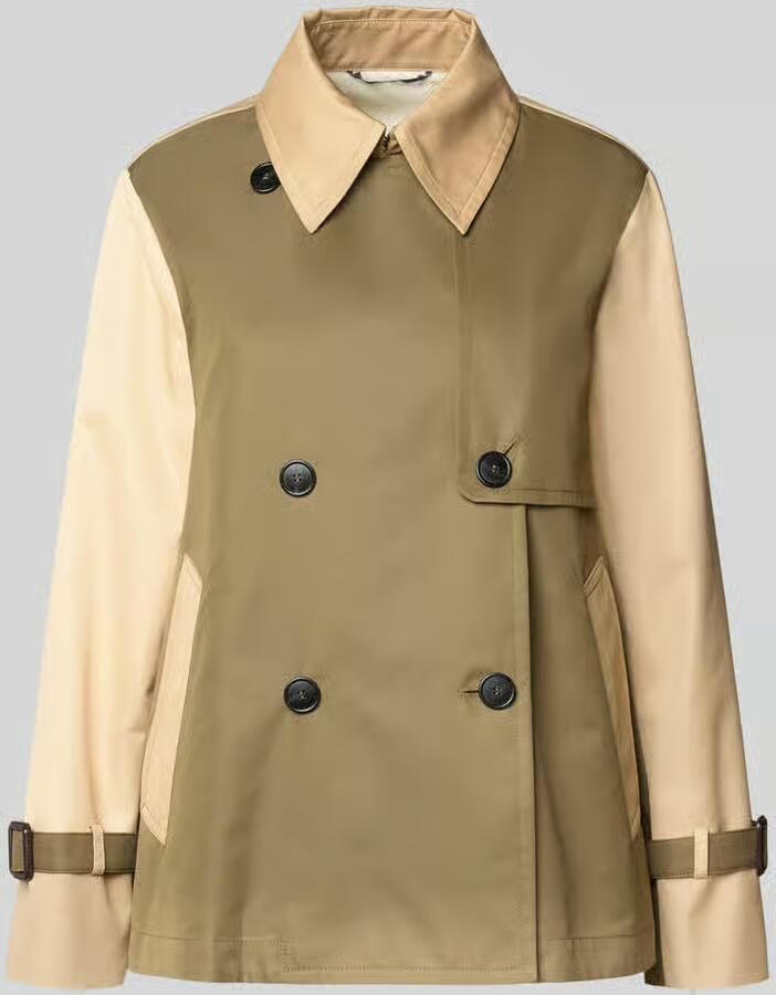 Weekend Max Mara Korte Trenchcoat van katoenmix
