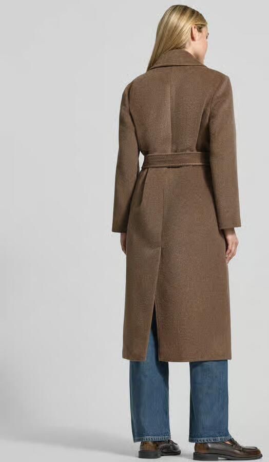 Weekend Max Mara lange wollen jas met strikceintuur model 'WKDBRONTE' - Foto 2