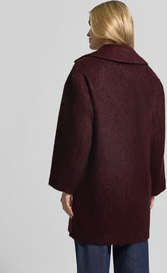 Weekend Max Mara Lange wollen jas van alpaca mohair model 'WKDACCENTO' - Foto 3