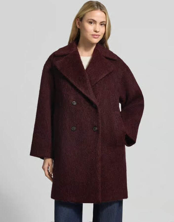 Weekend Max Mara Lange wollen jas van alpaca mohair model 'WKDACCENTO' - Foto 2