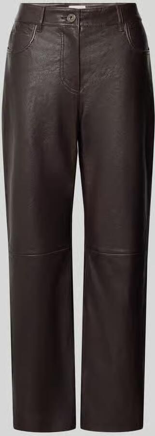 Weekend Max Mara Leren broek van lamsnappa