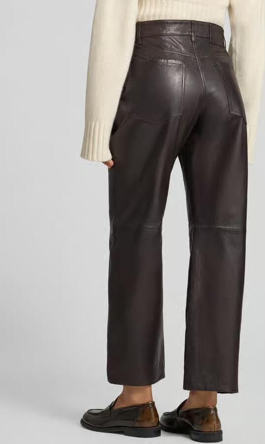 Weekend Max Mara Leren broek van lamsnappa - Foto 3