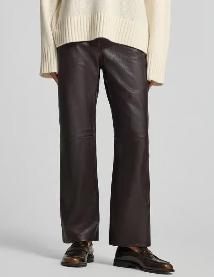 Weekend Max Mara Leren broek van lamsnappa - Foto 2