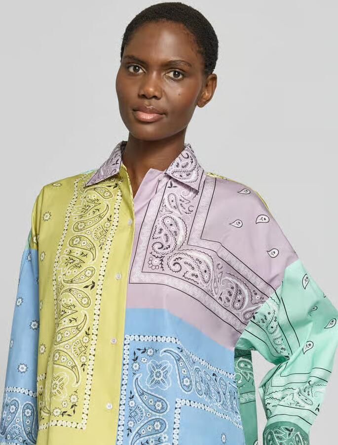 Weekend Max Mara loose fit blouse met lange mouwen van puur katoen 'LAMPONE'