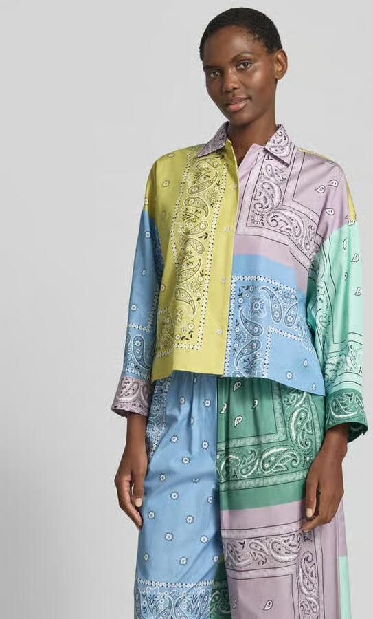 Weekend Max Mara loose fit blouse met lange mouwen van puur katoen 'LAMPONE' - Foto 4