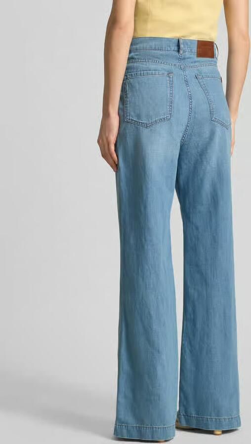 Weekend Max Mara loose fit wijde broek van mix van katoen en linnen model 'LATINO' - Foto 3
