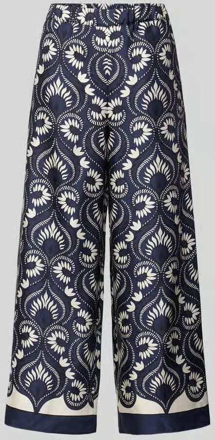 Weekend Max Mara Loose fit wijde broek van pure zijde model 'DOTTICO'