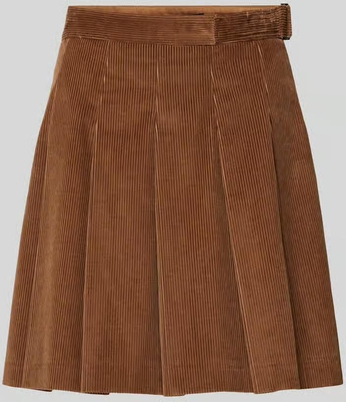 Max Mara Weekend Fluwelen Rok Elegante Stijl Brown Dames - Foto 2