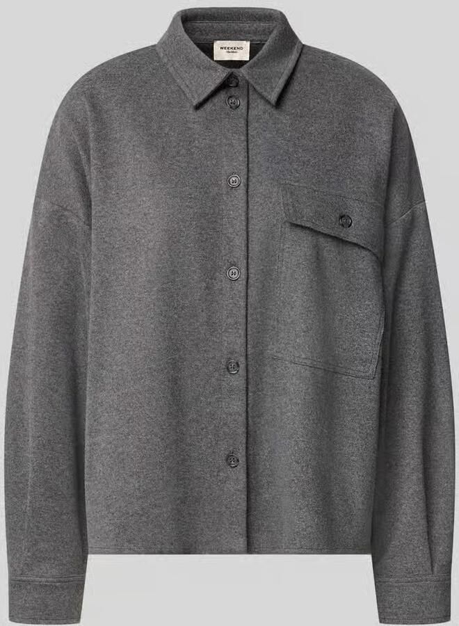 Weekend Max Mara Oversized blouse met lange mouwen van mix van viscose en katoen model 'AGIATE'