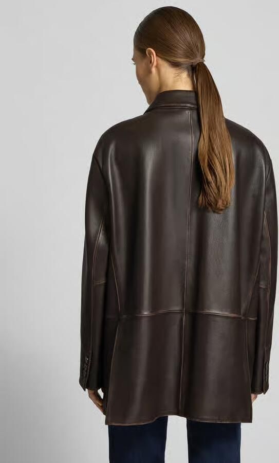 Weekend Max Mara Oversized leren jack van echt lamsleer Model 'PILA' - Foto 3