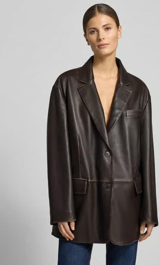Weekend Max Mara Oversized leren jack van echt lamsleer Model 'PILA' - Foto 4