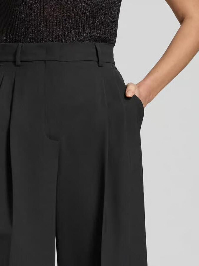 Weekend Max Mara Regular fit bandplooibroek met scheerwol Model 'ASTA'