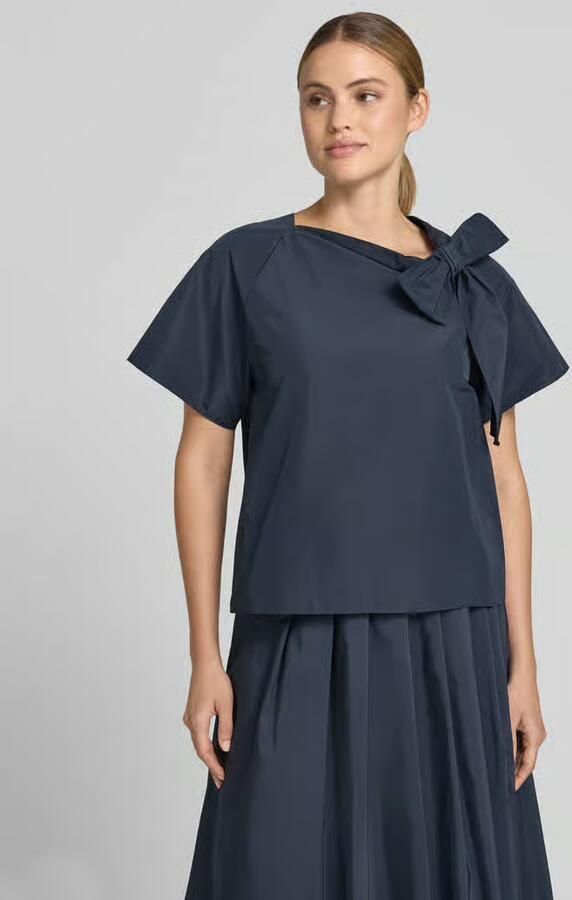 Weekend Max Mara regular fit blouse met korte mouwen met katoen model 'RECENTE' - Foto 3