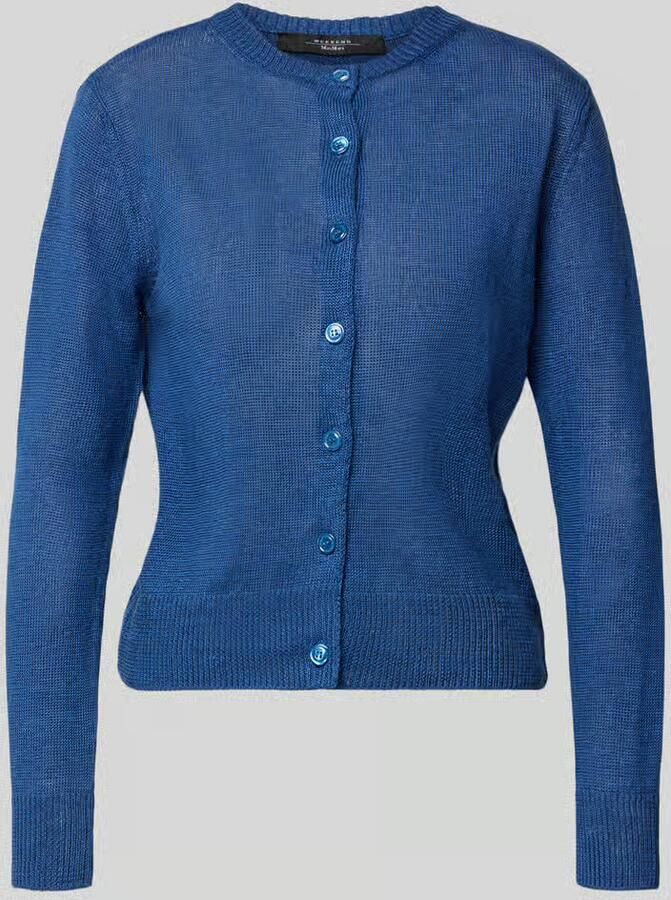 Weekend Max Mara regular fit gebreid jack van puur linnen model 'BADIA' - Foto 2
