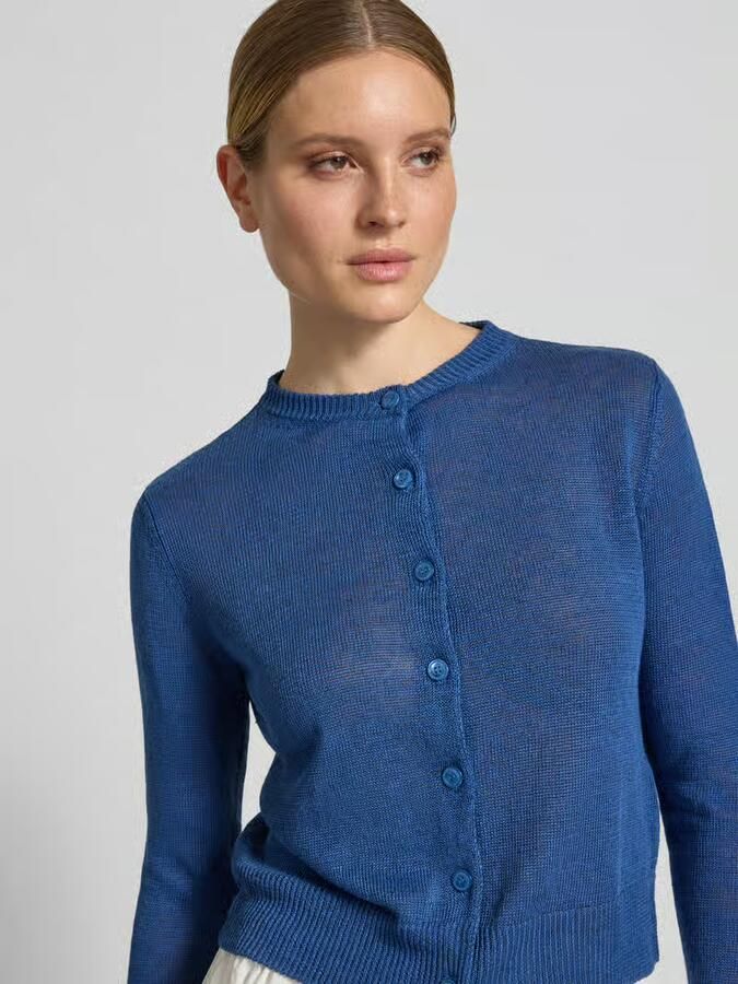Weekend Max Mara regular fit gebreid jack van puur linnen model 'BADIA'