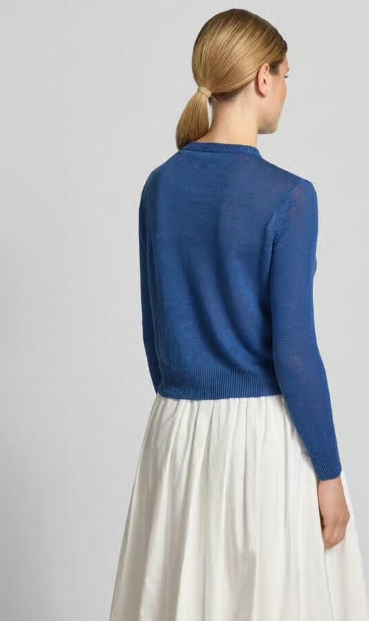 Weekend Max Mara regular fit gebreid jack van puur linnen model 'BADIA'
