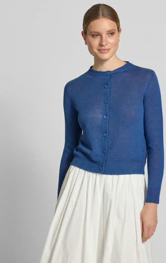 Weekend Max Mara regular fit gebreid jack van puur linnen model 'BADIA' - Foto 4