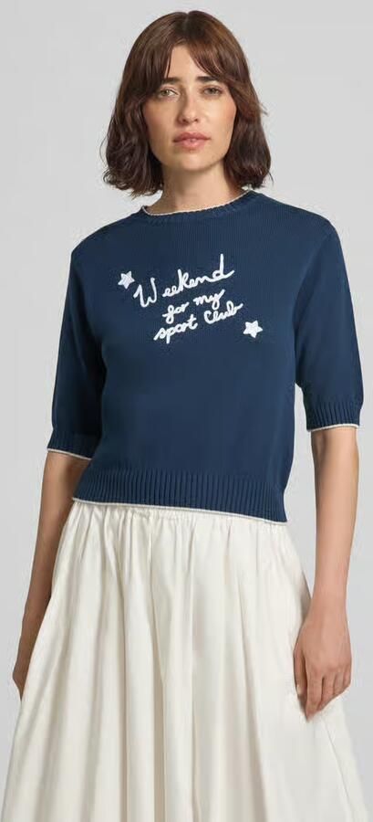 Weekend Max Mara Regular fit gebreid shirt van katoenmix model 'FIACRE' - Foto 2