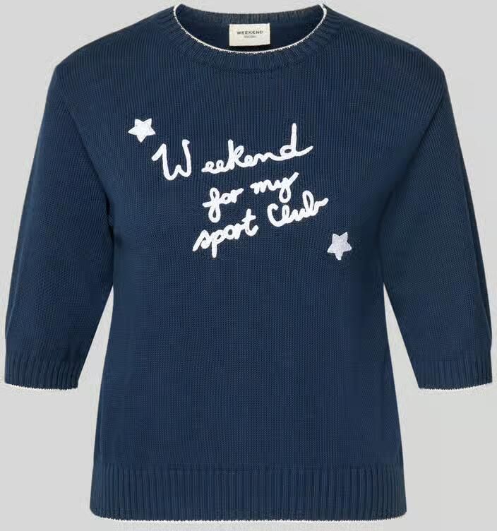 Weekend Max Mara regular fit gebreid shirt van katoenmix model 'WKDFIACRE'