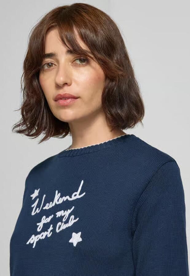 Weekend Max Mara regular fit gebreid shirt van katoenmix model 'WKDFIACRE' - Foto 2
