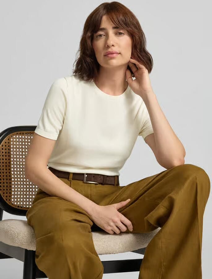 Weekend Max Mara regular fit gebreid shirt van mix van zijde en katoen model 'WKDAGRO' - Foto 2