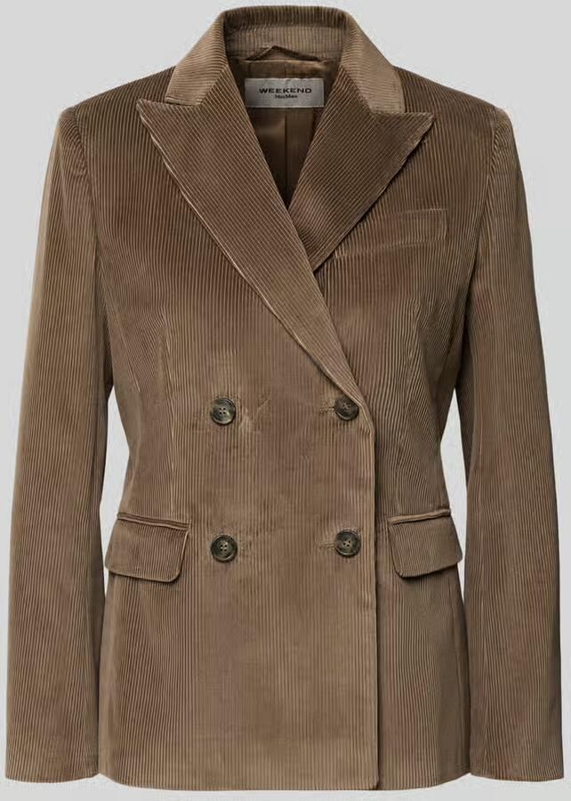 Weekend Max Mara Regular fit lange blazer met corduroystructuur