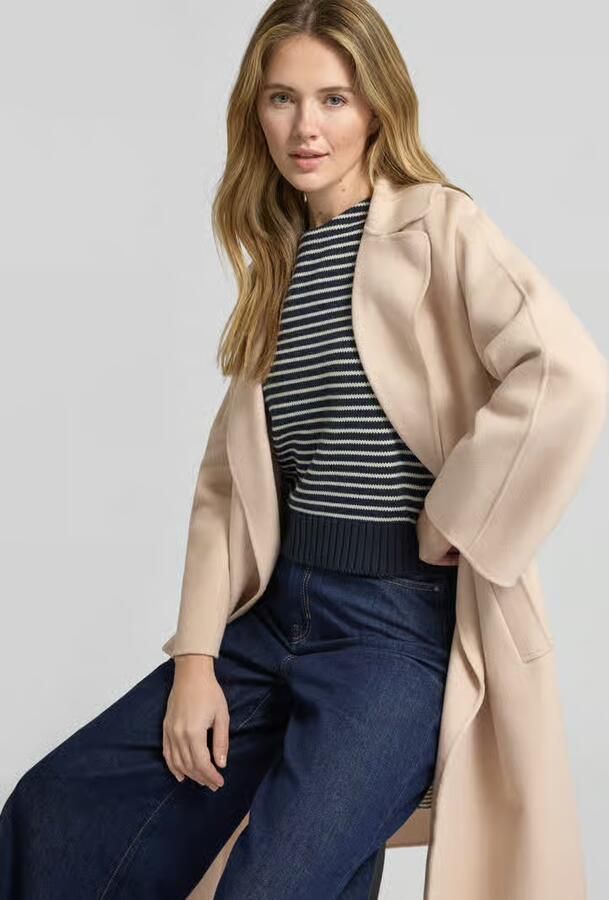 Weekend Max Mara Regular fit lange wollen jas van scheerwolmix model 'CIVADA'