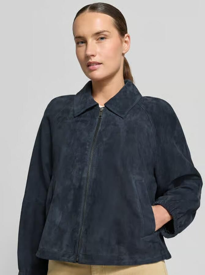 Weekend Max Mara Regular fit leren jack met raglanmouwen model 'ZUPPA'