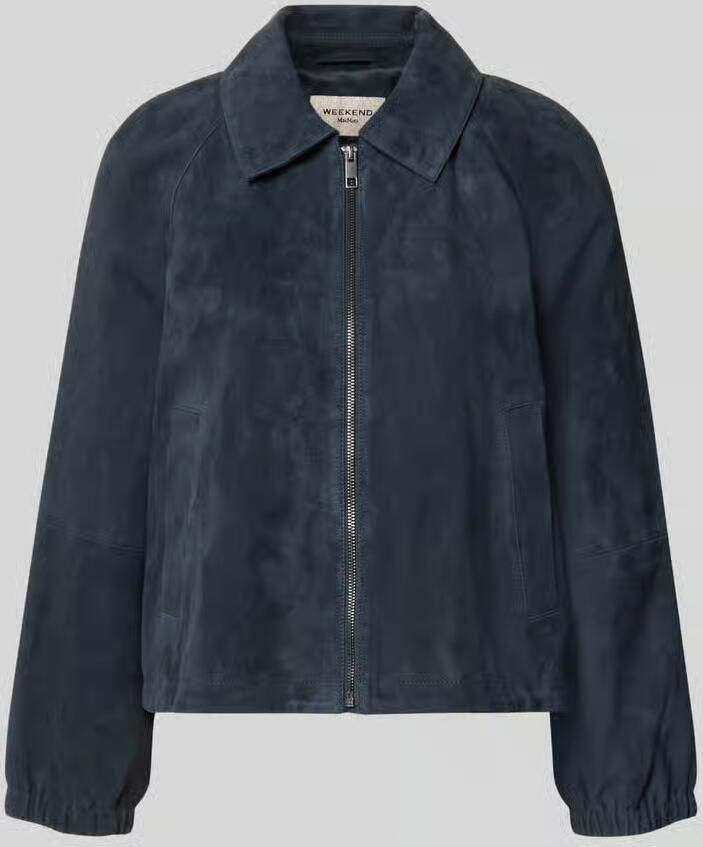 Weekend Max Mara Regular fit leren jack met raglanmouwen model 'ZUPPA' - Foto 2