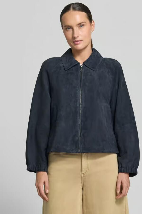 Weekend Max Mara Regular fit leren jack met raglanmouwen model 'ZUPPA' - Foto 4