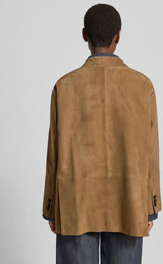 Weekend Max Mara Regular fit leren jack van echt chevreau-suède model 'ROLANDA'