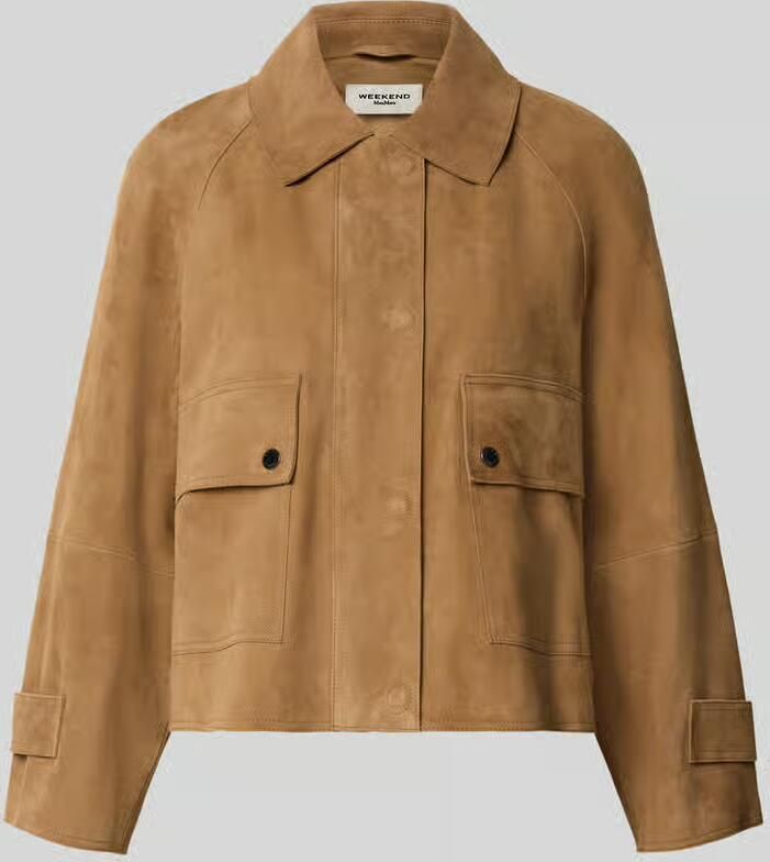 Weekend Max Mara Regular fit leren jack van echt geitenleer model 'ABITO' - Foto 2