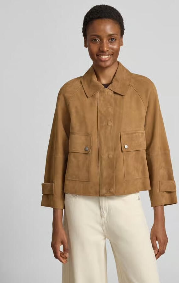 Weekend Max Mara Regular fit leren jack van echt geitenleer model 'ABITO' - Foto 3