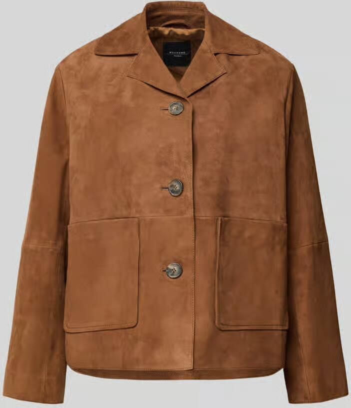 Weekend Max Mara Regular fit leren jack van echt geitenleer model 'PALCHI'