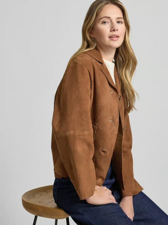 Weekend Max Mara Regular fit leren jack van echt geitenleer model 'PALCHI' - Foto 2