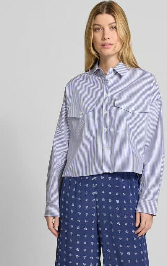 Weekend Max Mara Regular fit overhemdblouse met bedrukte inzet op de rug model 'DORIA' - Foto 2