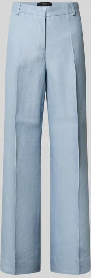 Weekend Max Mara regular fit straight leg pantalon van puur linnen model 'MALIZIA' - Foto 2