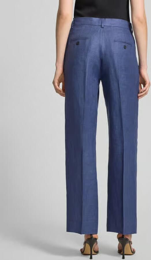 Weekend Max Mara regular fit straight leg pantalon van puur linnen model 'MALIZIA' - Foto 2