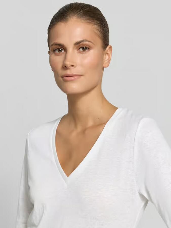 Weekend Max Mara regular fit T-shirt van linnenmix model 'OPZIONE'