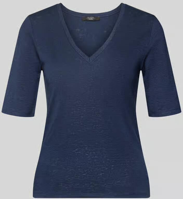 Weekend Max Mara regular fit T-shirt van linnenmix model 'OPZIONE' - Foto 2