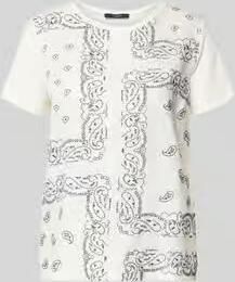 Weekend Max Mara regular fit T-shirt van mix van katoen en linnen model 'GENIO'