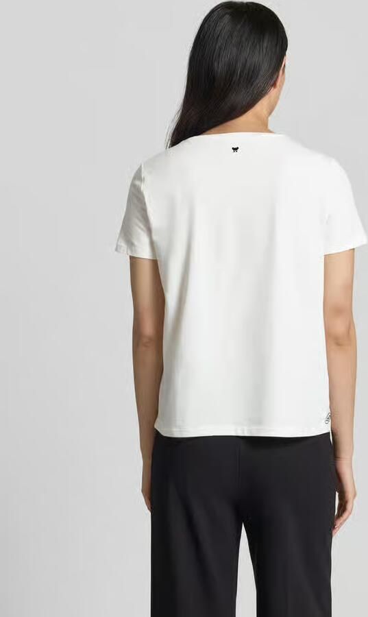Weekend Max Mara regular fit T-shirt van mix van katoen en linnen model 'GENIO' - Foto 3