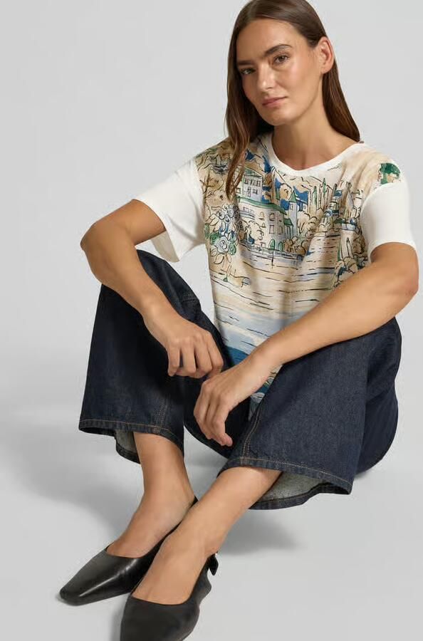 Weekend Max Mara regular fit T-shirt van pure zijde model 'TERZO'