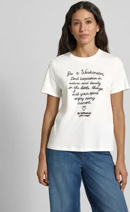 Weekend Max Mara Regular fit T-shirt van puur katoen model 'ARA' - Foto 2