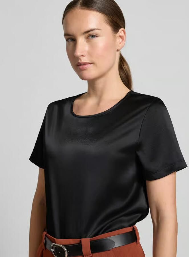 Weekend Max Mara regular fit T-shirt van satijn model 'GILBERT' - Foto 2